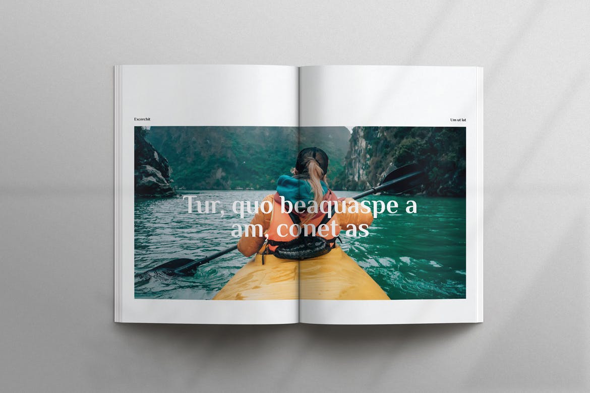 版式优雅的旅行杂志模板素材包 (INDD)