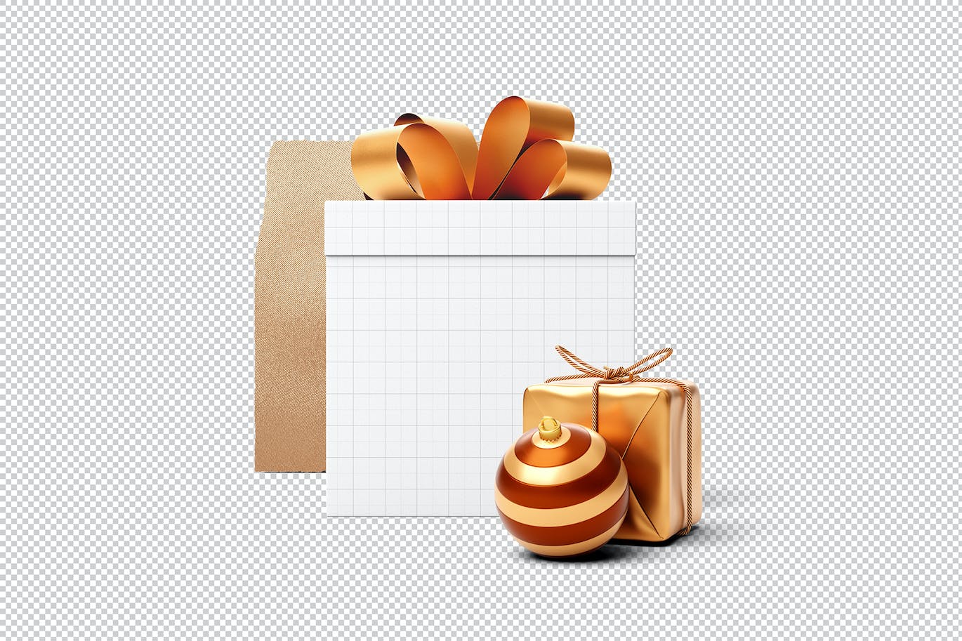 高分辨率金色高端礼品盒PSD样机素材-2 高分辨率金色高端礼品盒PSD样机素材