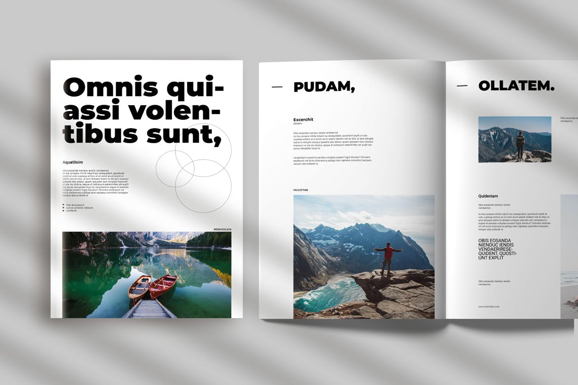 大气黑色杂志风模板素材包-3 大气黑色欧美风杂志模板素材包