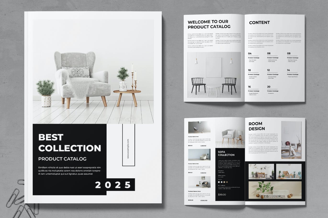 欧美黑色产品目录模板素材（INDD）