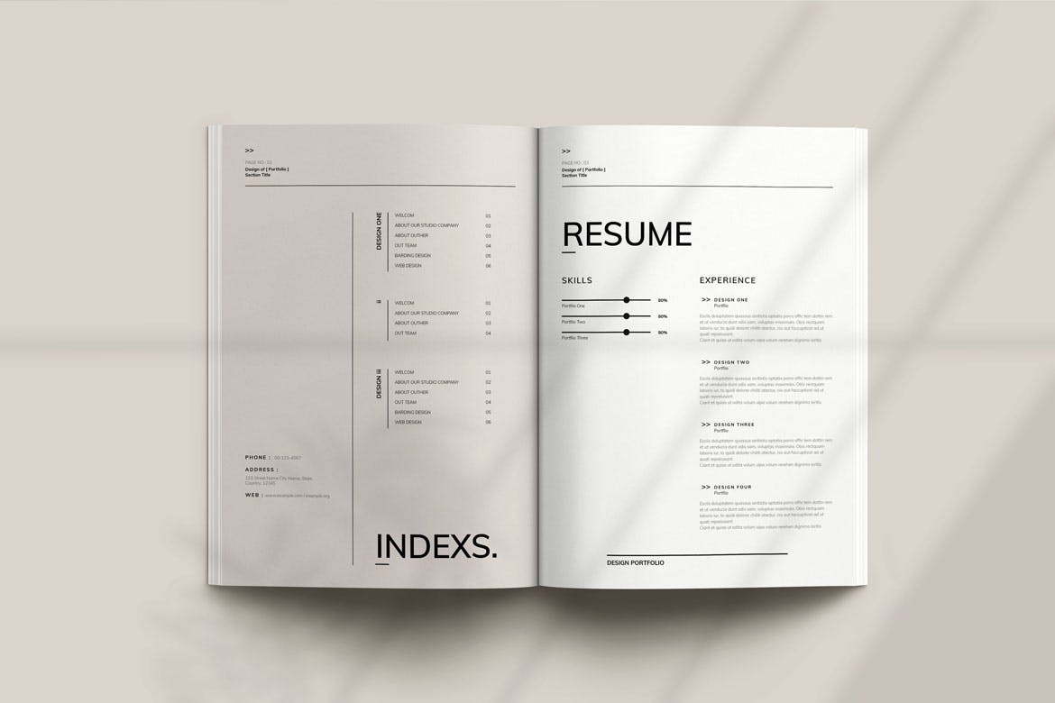 简约高端设计作品集模板素材包-4 简约高端设计作品集模板素材包