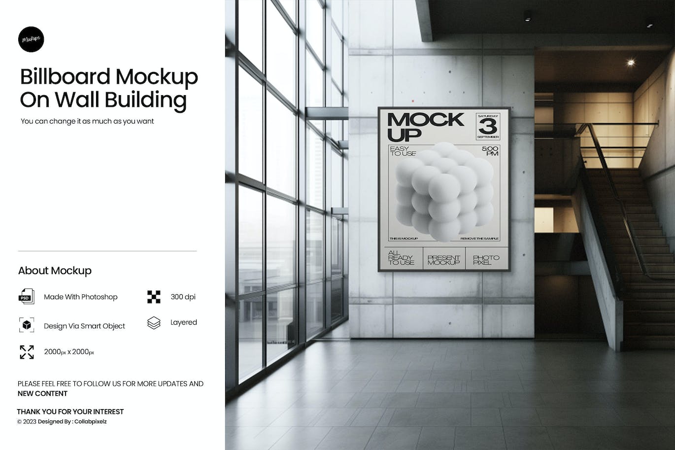 电梯角落侧面广告牌海报PSD样机素材-1 电梯角落侧面广告牌海报PSD样机素材