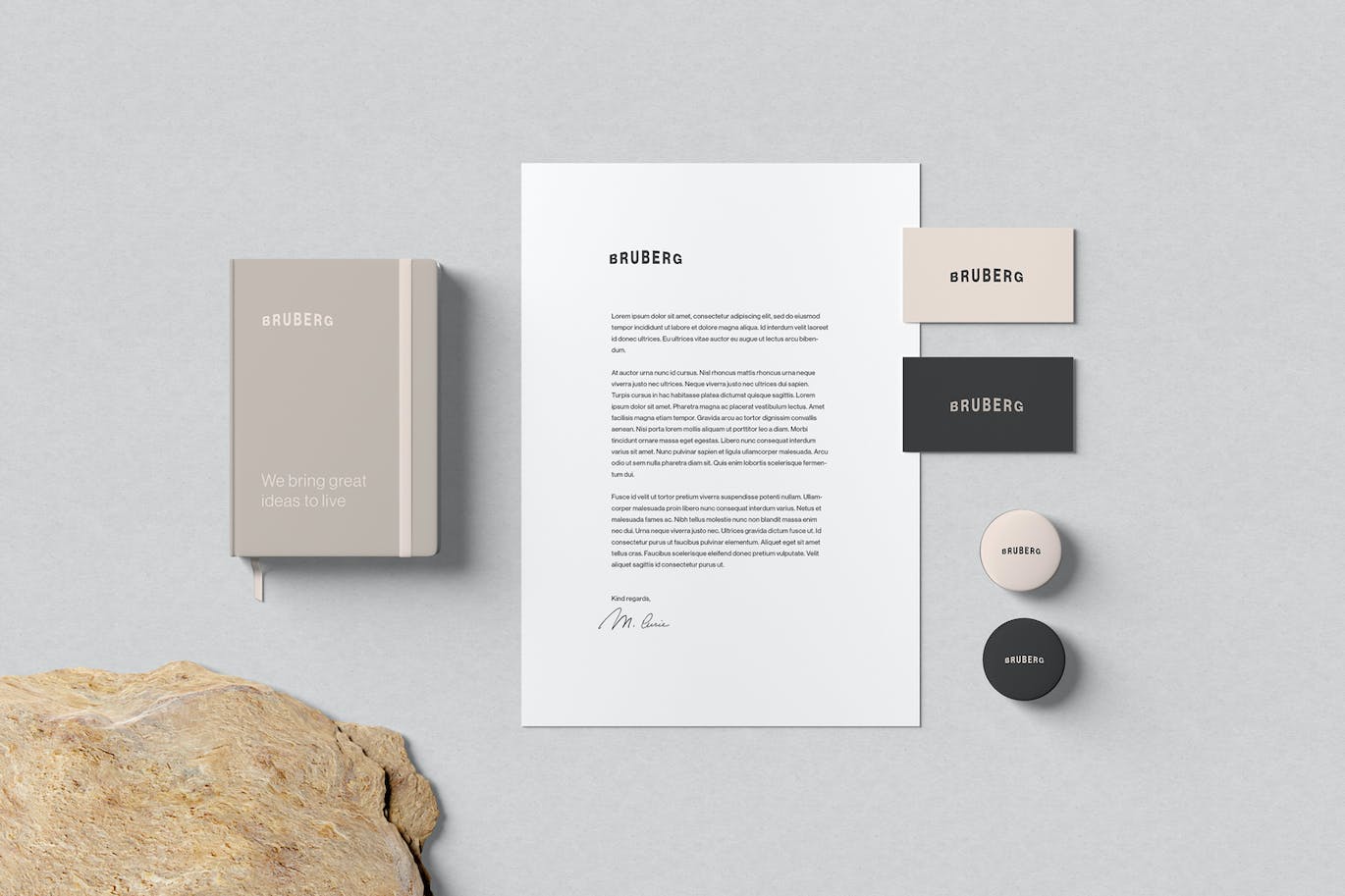 白色优雅品牌文具PSD样机素材包-3 白色优雅品牌文具PSD样机素材包