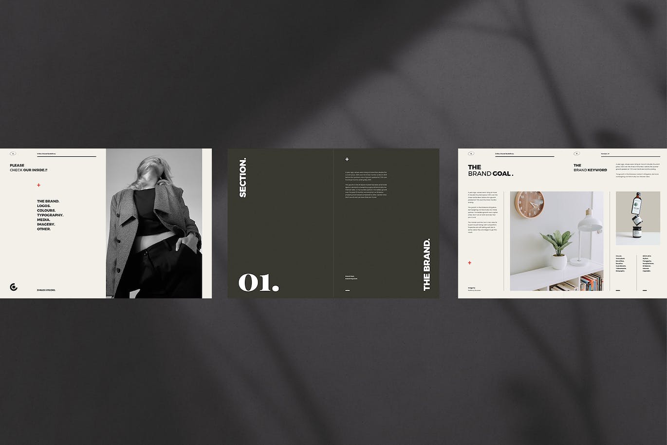 欧美简洁风品牌指南VI手册素材包