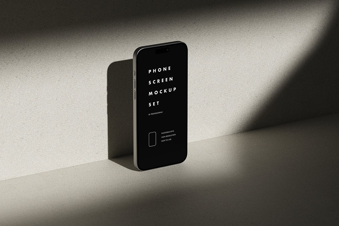 逼真的iPhone 15 Pro Max界面样机PSD素材包