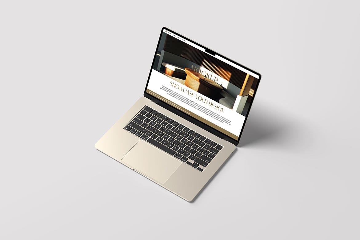 6个不同角度苹果电脑MacBook Air 15英寸PSD样机素材