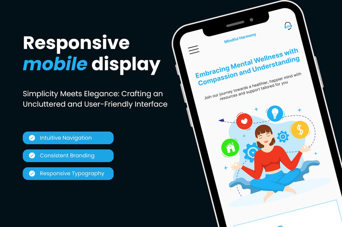 蓝色心理健康登陆页面UI设计-4 蓝色心理健康登陆页面UI设计