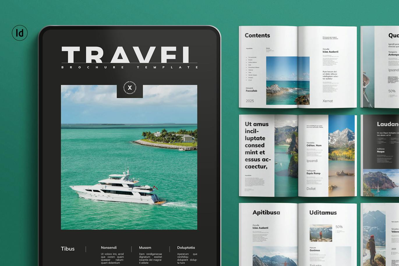 高端黑色旅游宣传册VI手册模板素材包-1 高端黑色旅游宣传册VI手册模板素材包