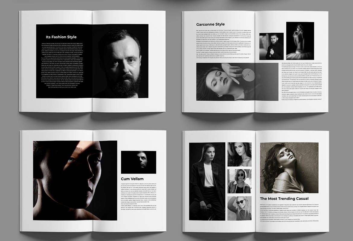 国外杂志风黑色时尚Look书籍杂志VI手册设计-2 国外杂志风黑色时尚Look书籍杂志VI手册设计