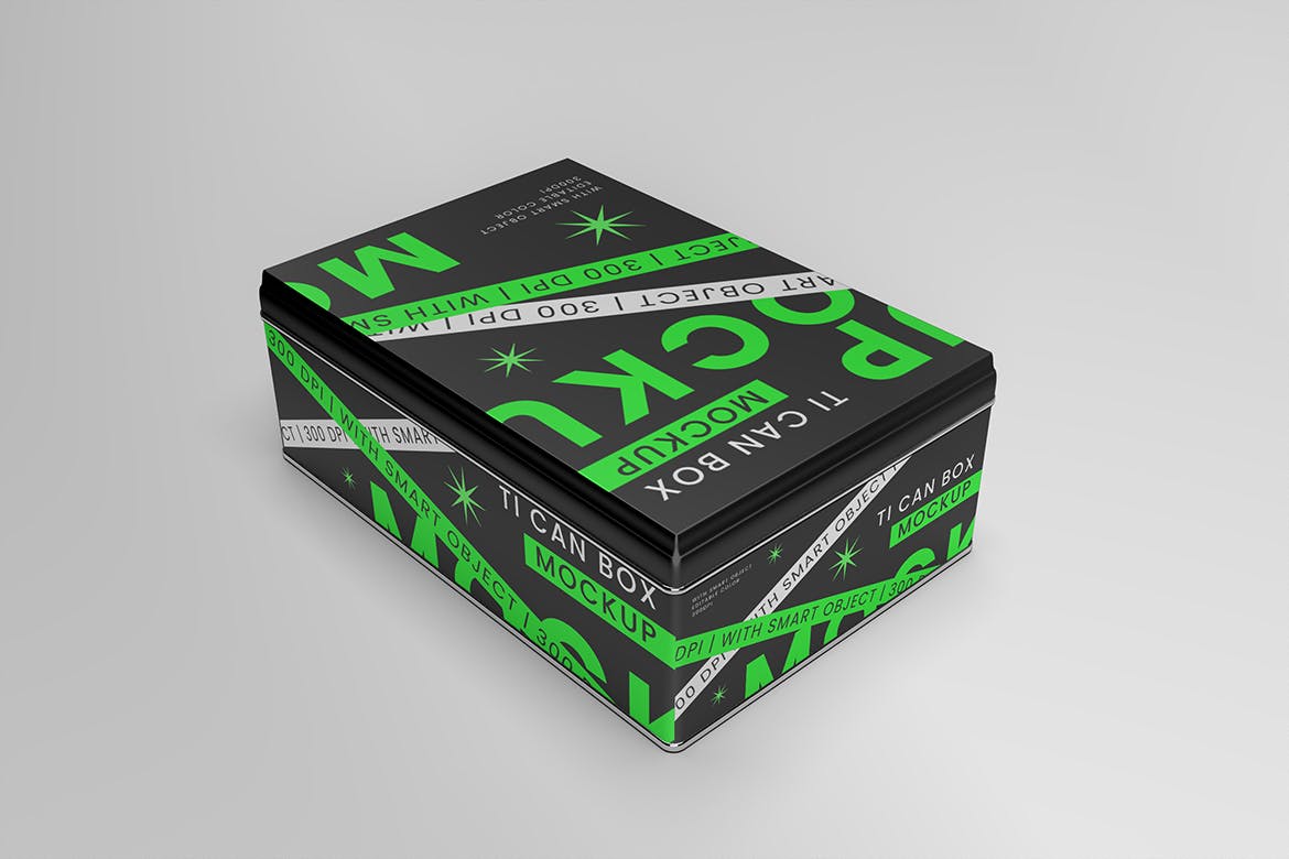 高分辨率锡罐盒PSD样机模型素材