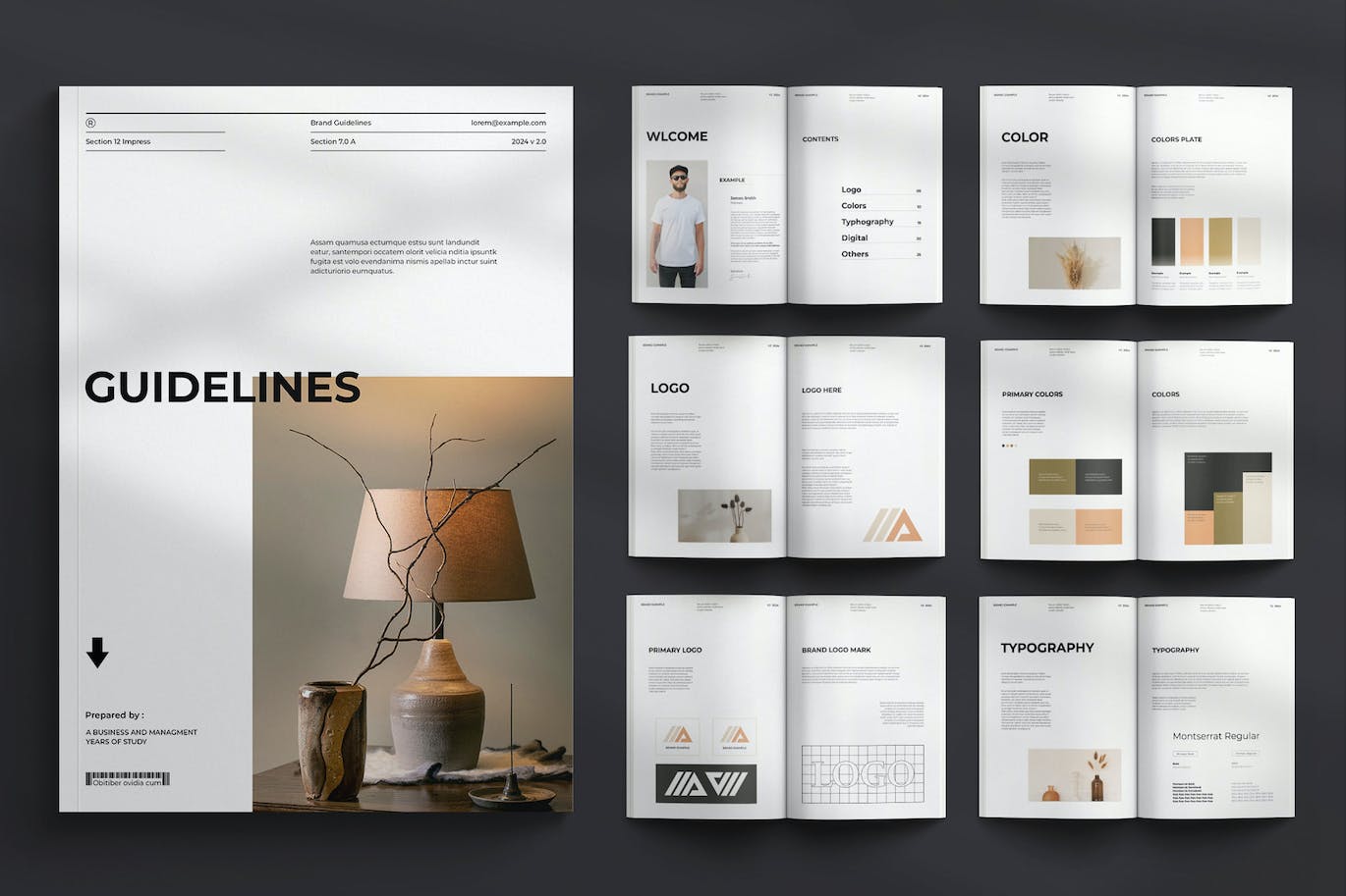 设计简约的指南说明书模板-1 设计简约的指南说明书模板