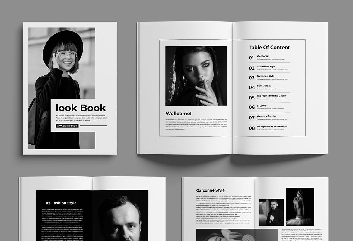 国外杂志风黑色时尚Look书籍杂志VI手册设计-4 国外杂志风黑色时尚Look书籍杂志VI手册设计