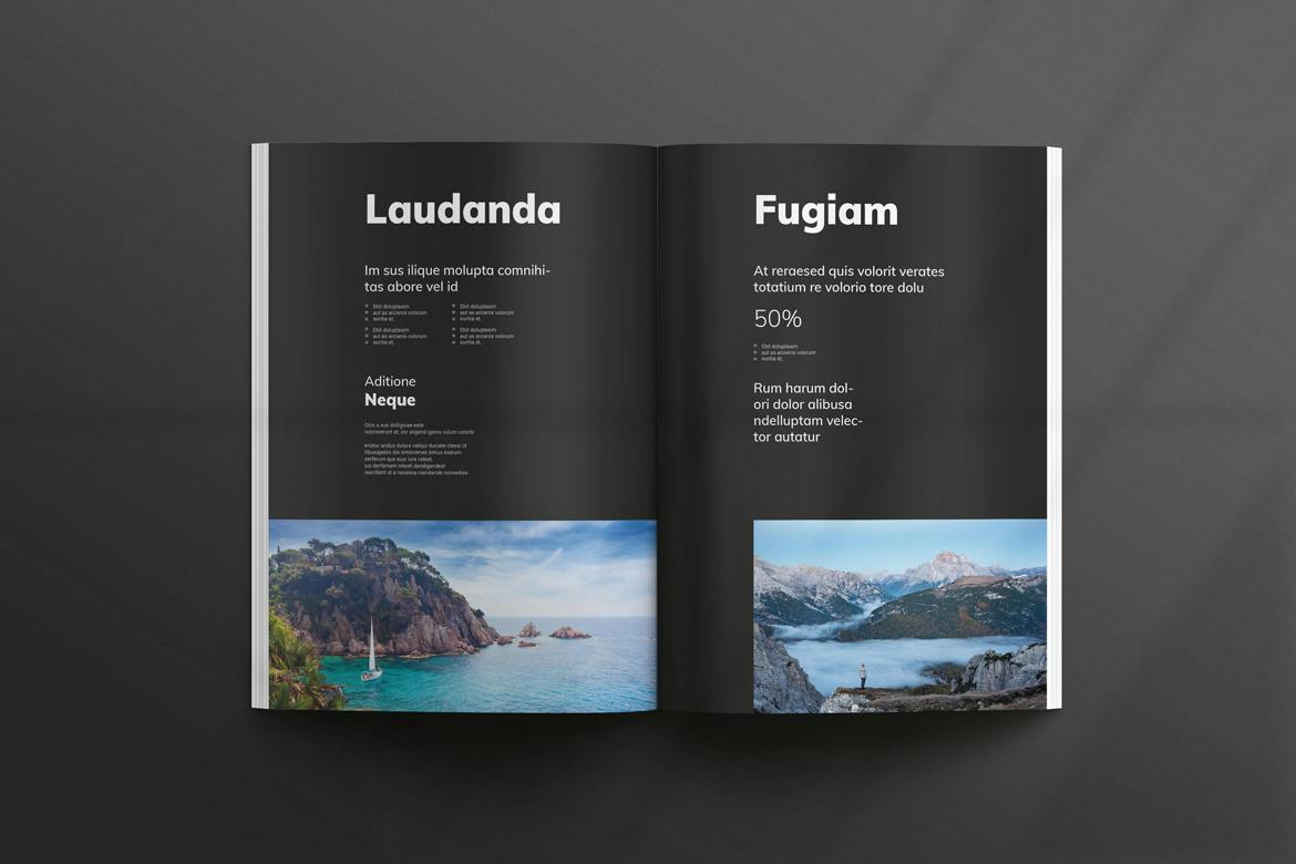 高端黑色旅游宣传册VI手册模板素材包-3 高端黑色旅游宣传册VI手册模板素材包