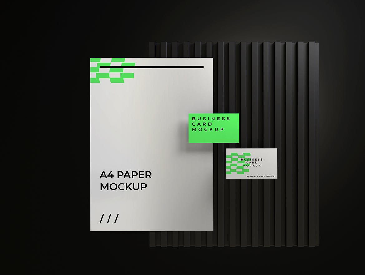 一套绿色VI品牌套件PSD样机素材包-9 一套绿色VI品牌套件PSD样机素材包