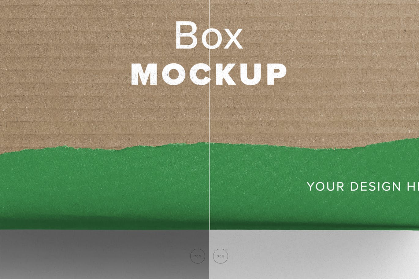 逼真的礼品盒撕裂PSD样机素材-4 逼真的礼品盒撕裂PSD样机素材