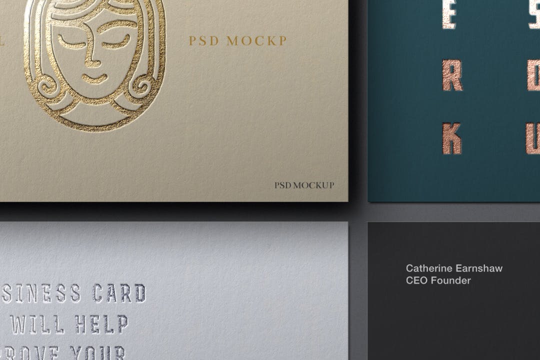 高端逼真的名片PSD样机素材包-3 高端逼真的名片PSD样机素材包