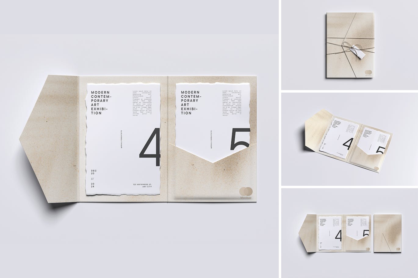 A4尺寸文件夹传单PSD样机素材包