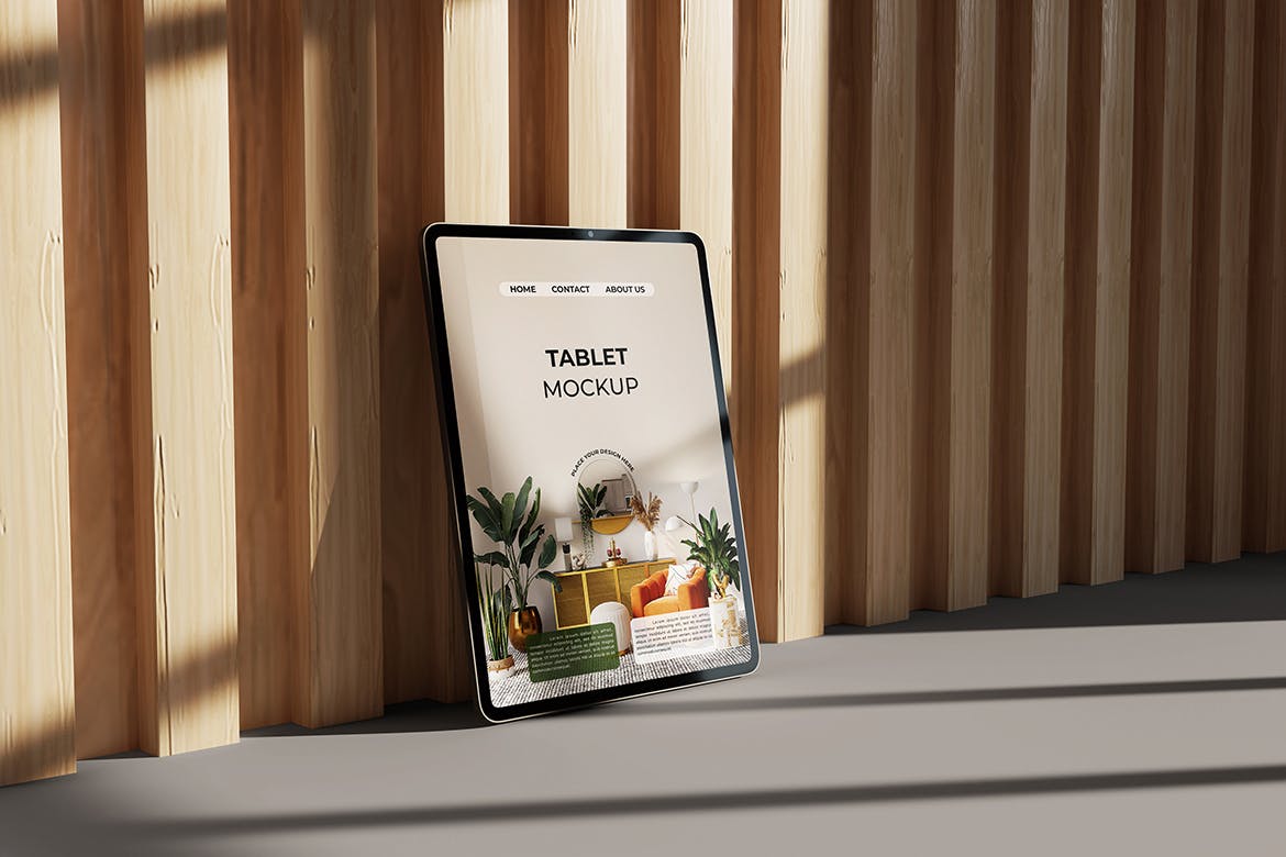 时尚小清新背景IPad Pro样机PSD源文件素材包