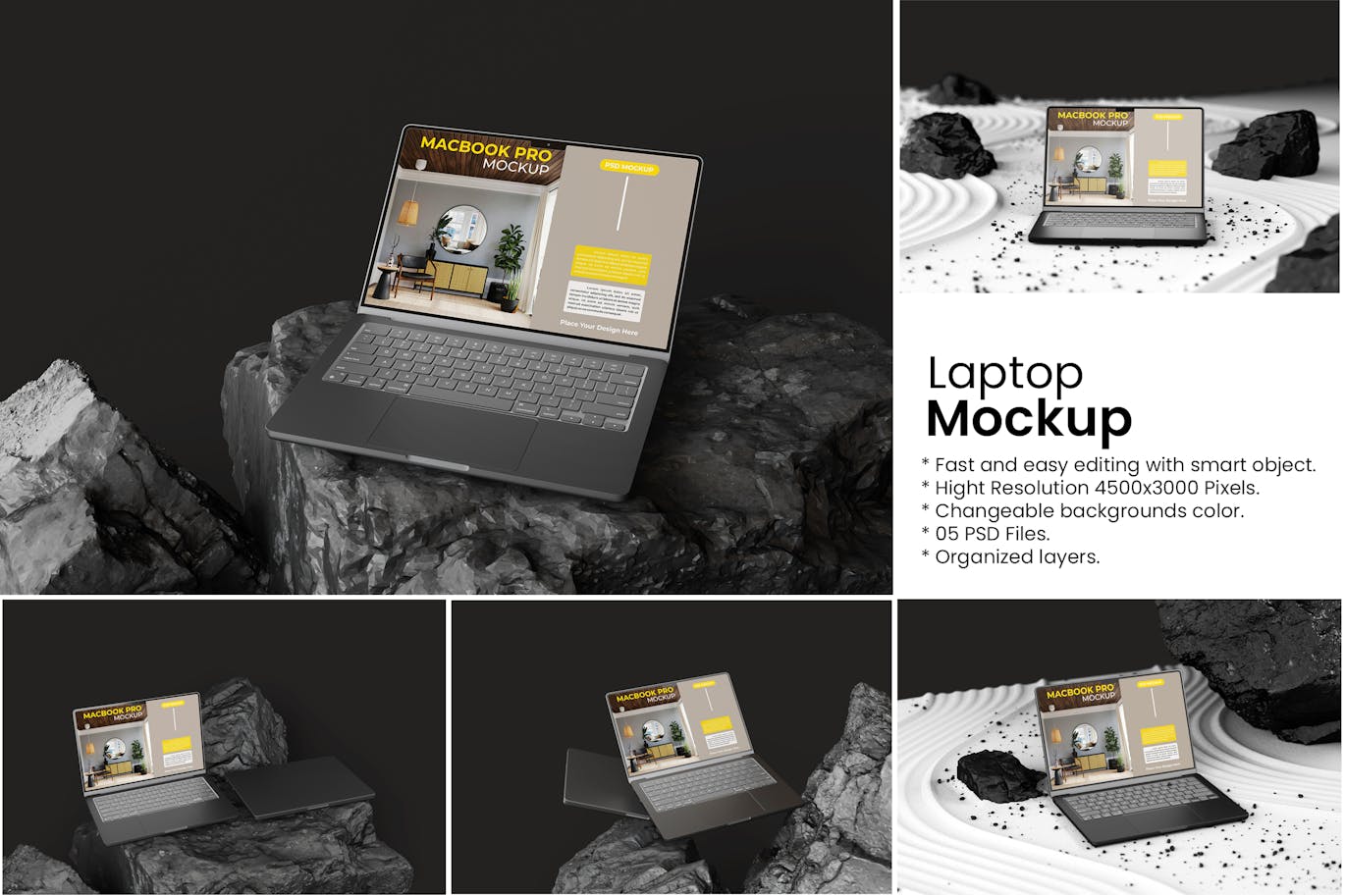 笔记本电脑PSD样机素材-1 笔记本电脑PSD样机素材