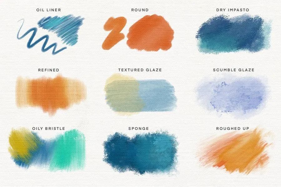 使用这套 Procreate 笔刷,轻松创造独特的油画风格!-3 使用这套 Procreate 笔刷,轻松创造独特的油画风格!