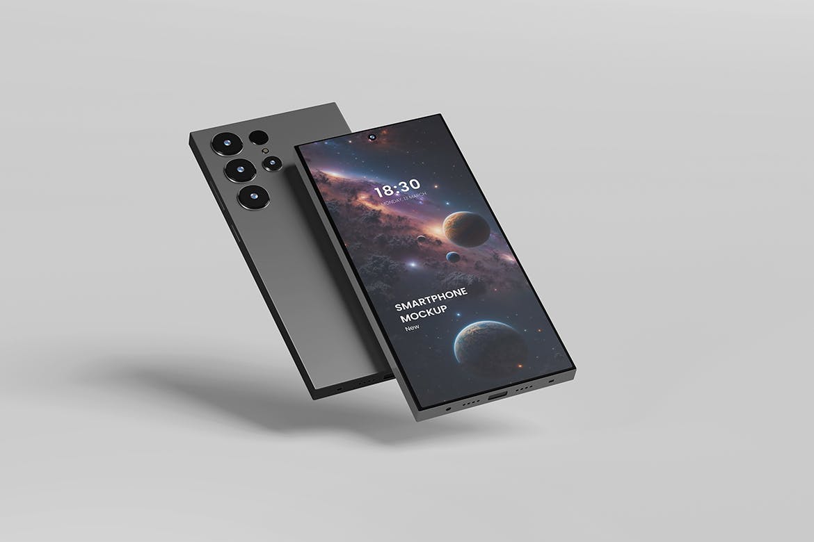 漂亮有质感的三星Galaxy S23 Ultra样机PSD素材包