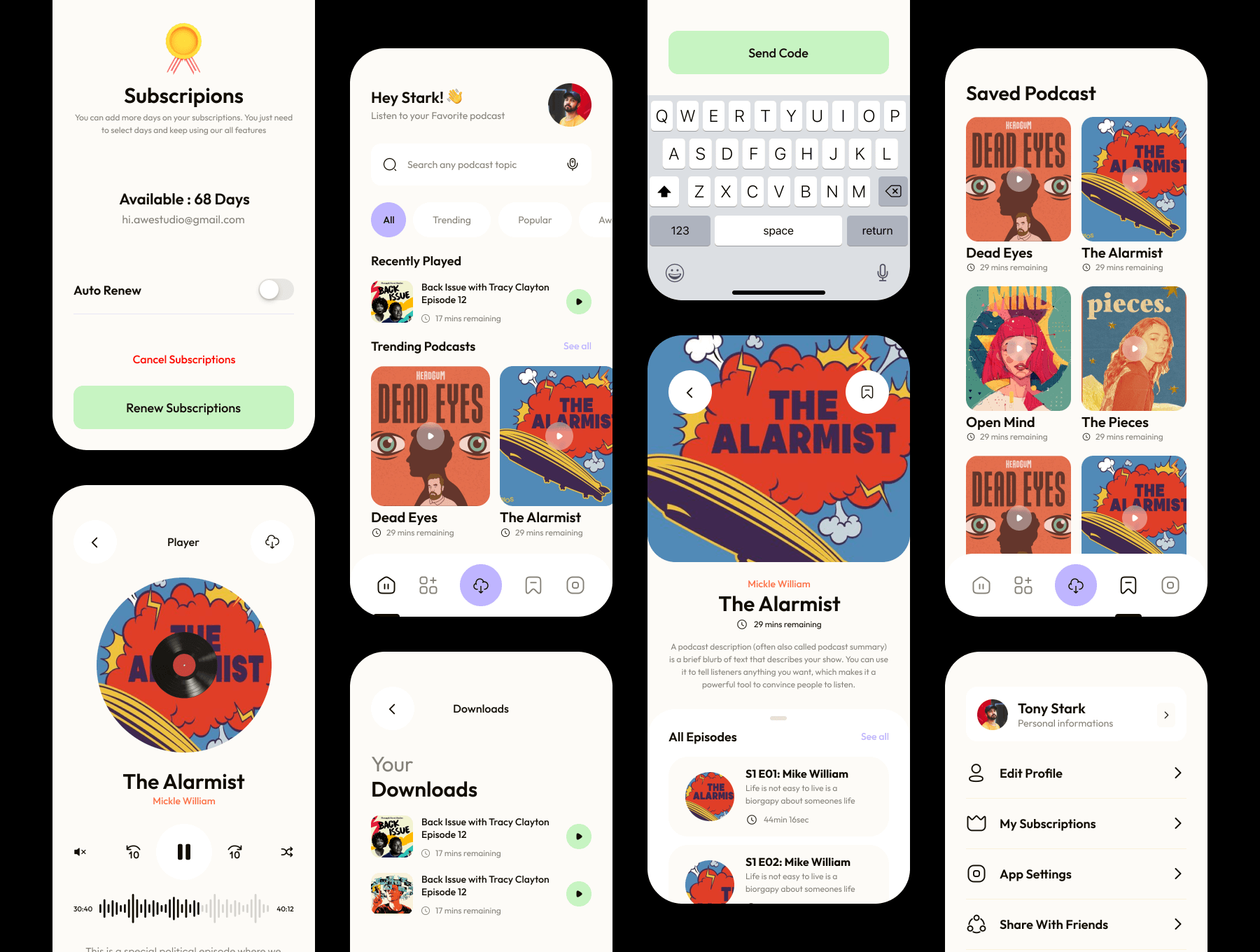 25个黑白双色调客主题APP UI界面素材包（Figma）