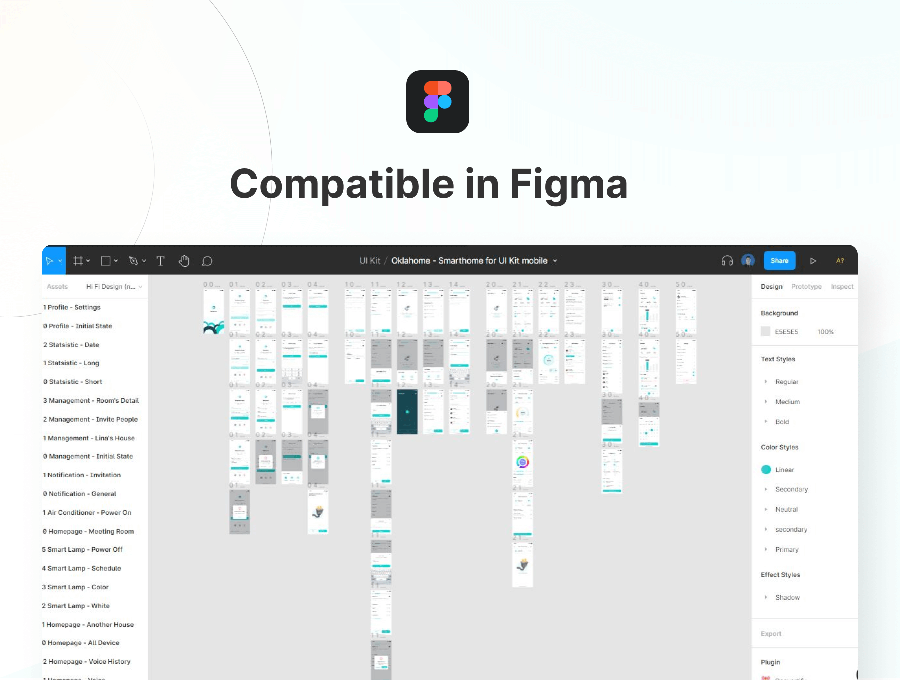 60多个绿色简洁智能家居移动APP UI界面素材包