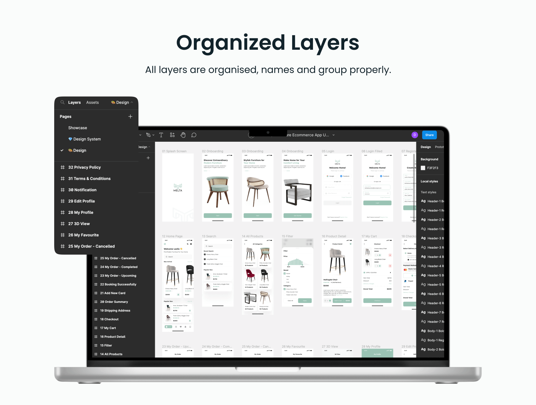 60个绿色电子商务家具主题APP UI界面素材包