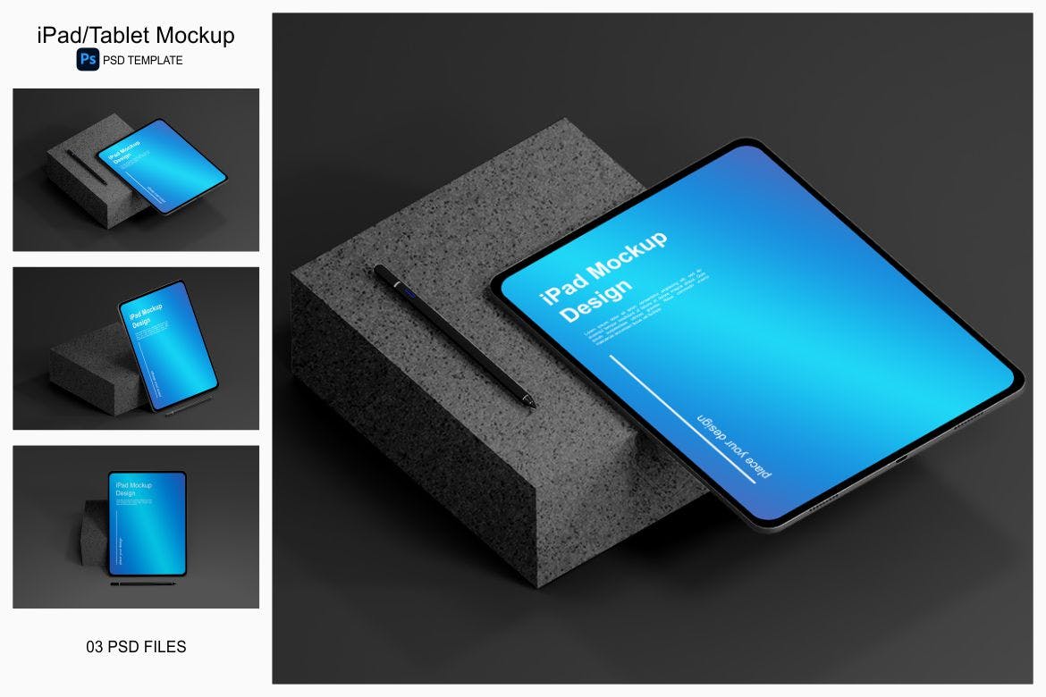 iPad 平板电脑PSD样机素材包