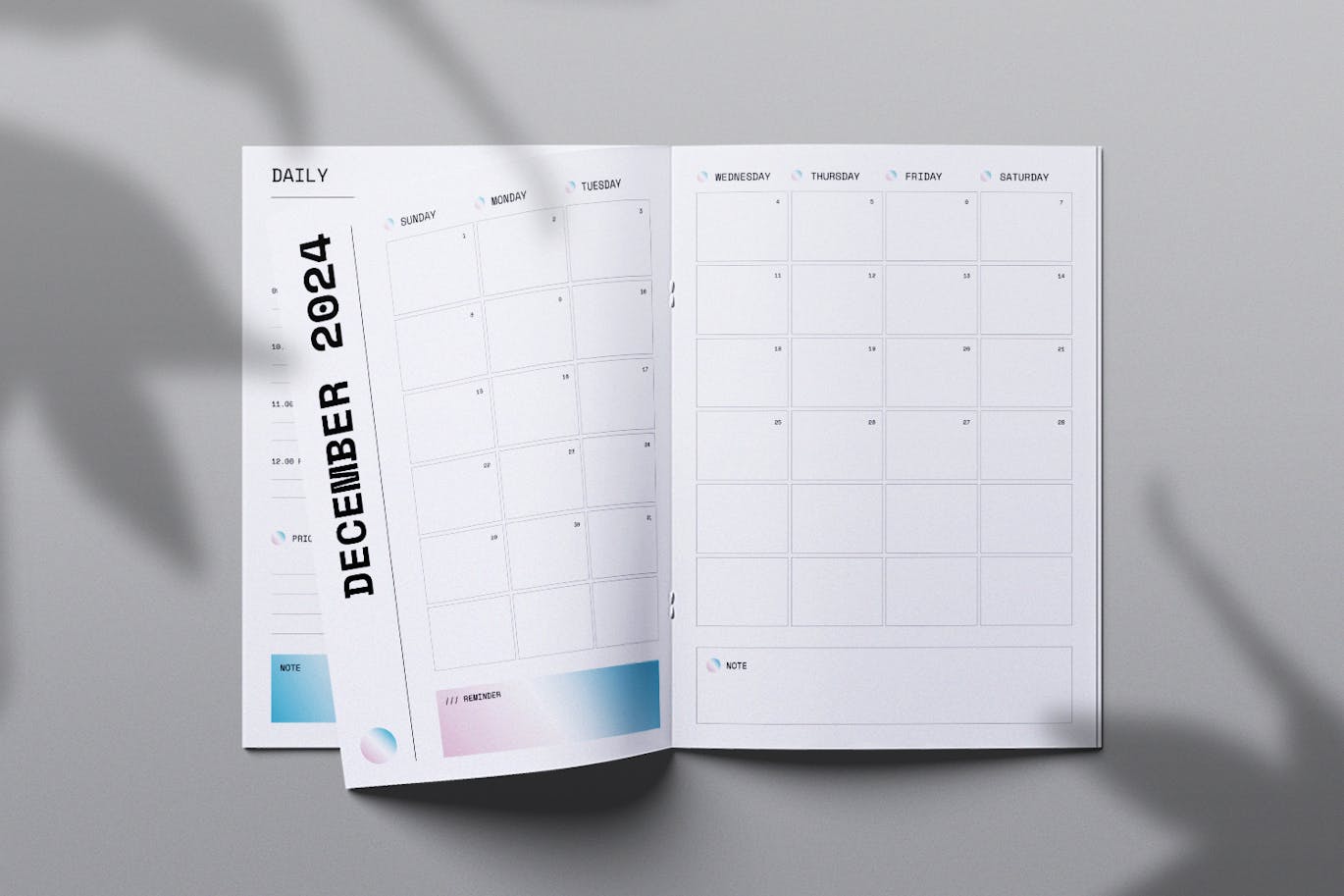 绚丽简洁的2024 年年度工作学习生活计划模板册