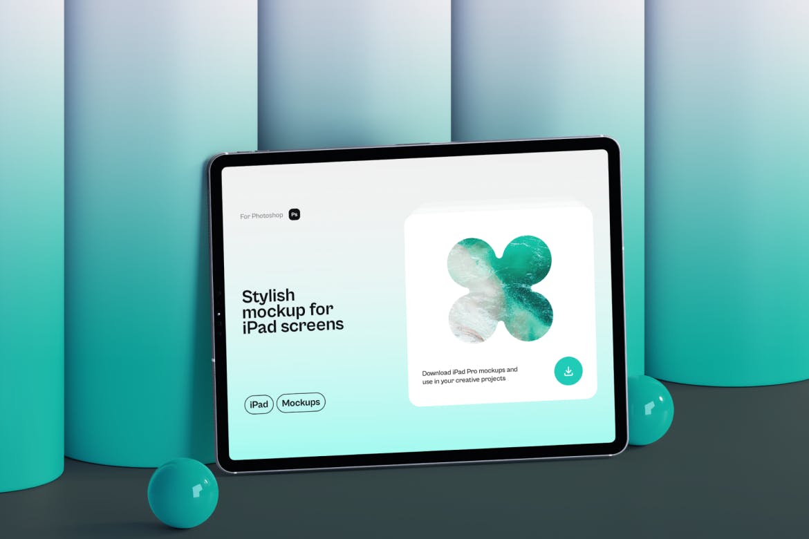 高端12.9寸iPad Pro模型样机PSD素材包