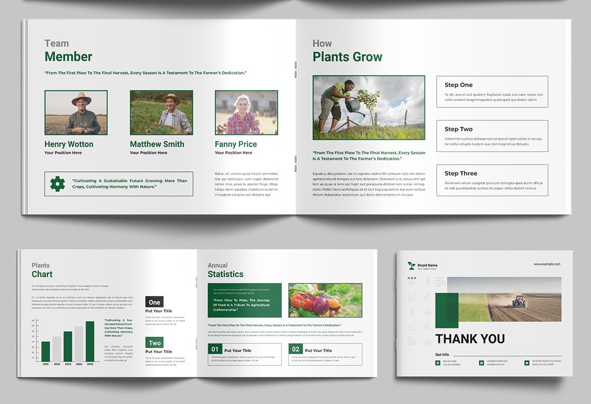 绿色农业宣传册手册画册设计布局素材包-4 绿色农业宣传册手册画册设计布局素材包