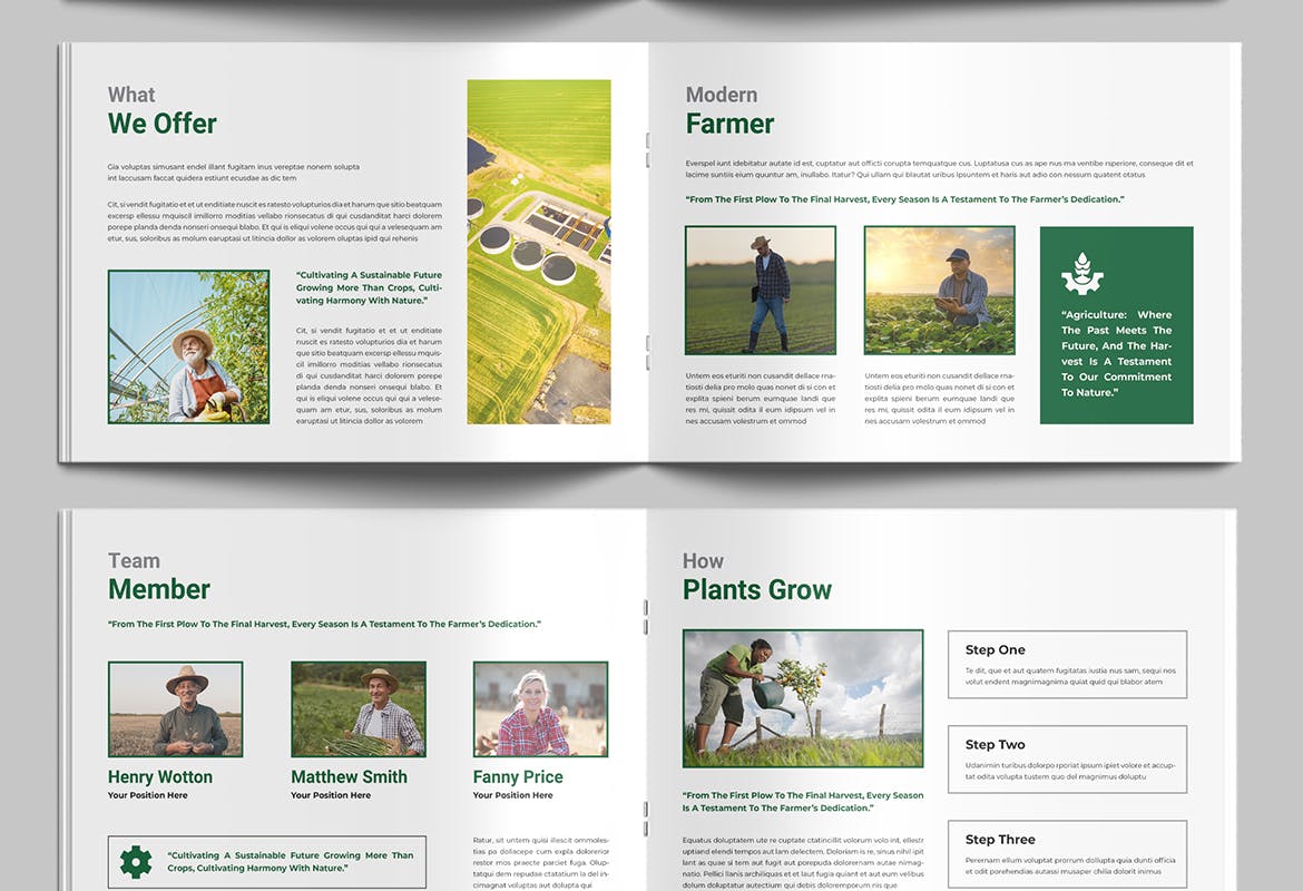 绿色农业宣传册手册画册设计布局素材包-2 绿色农业宣传册手册画册设计布局素材包