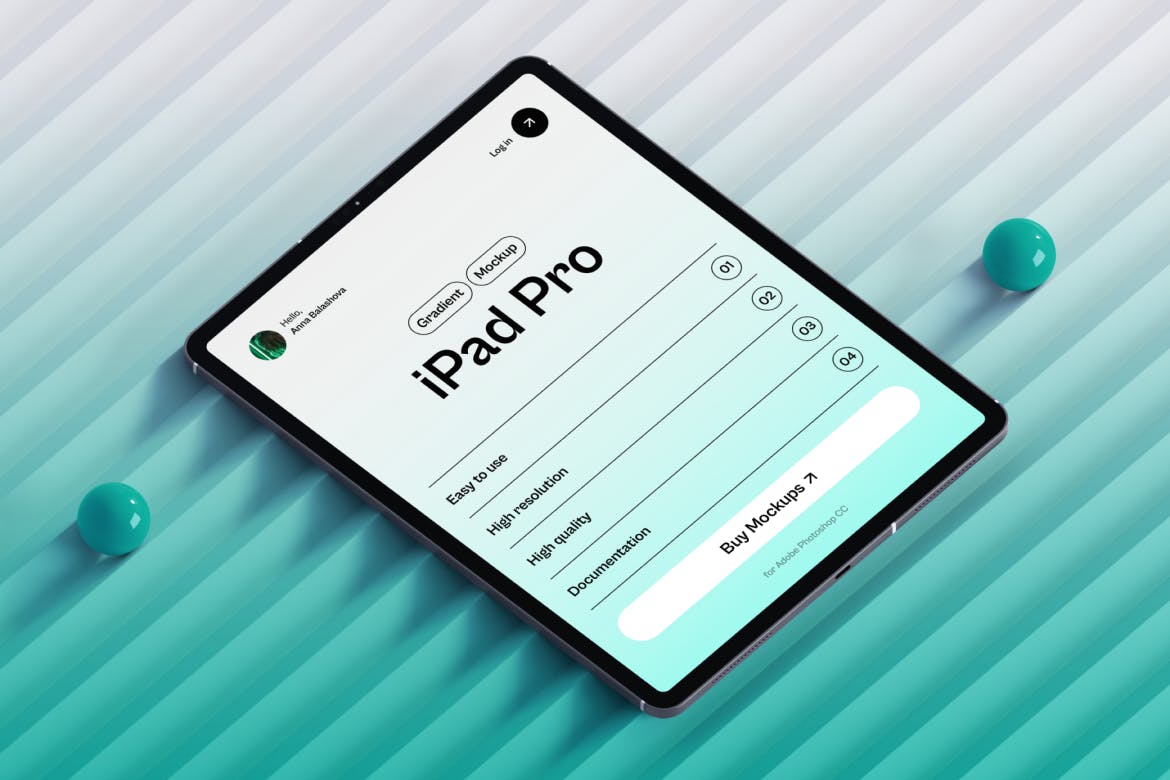 高端12.9寸iPad Pro模型样机PSD素材包