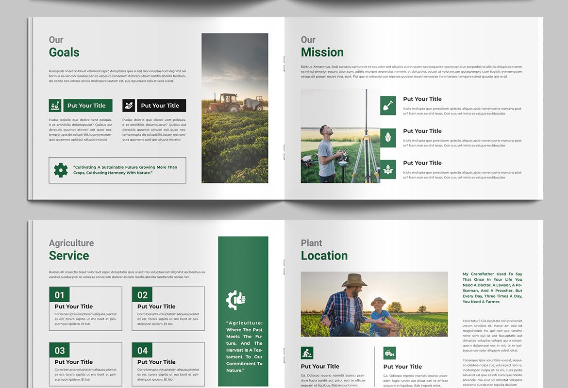 绿色农业宣传册手册画册设计布局素材包-3 绿色农业宣传册手册画册设计布局素材包