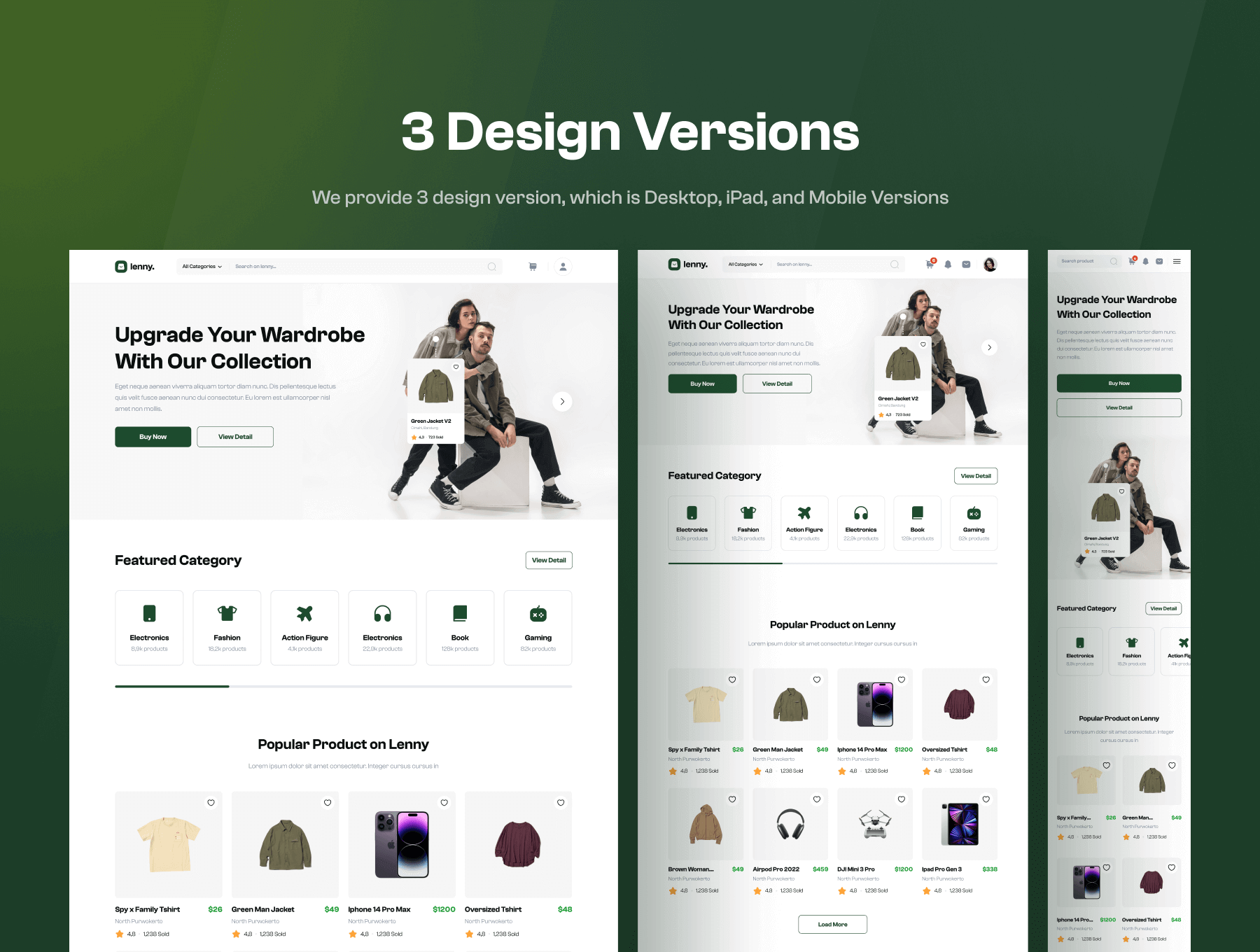 45个绿色电子商务WEB网站素材包