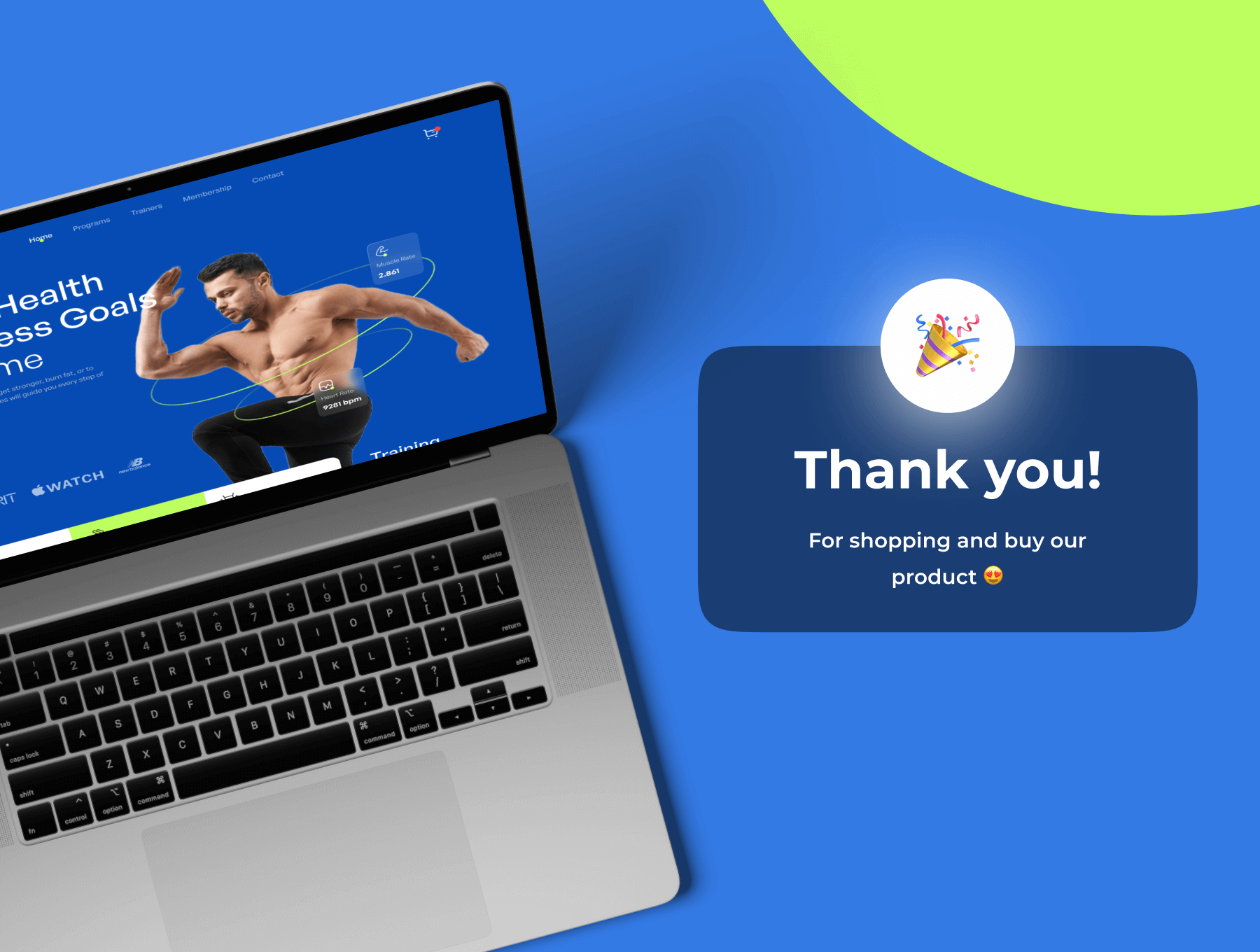 20个蓝色健康锻炼Web网站UI设计模板素材