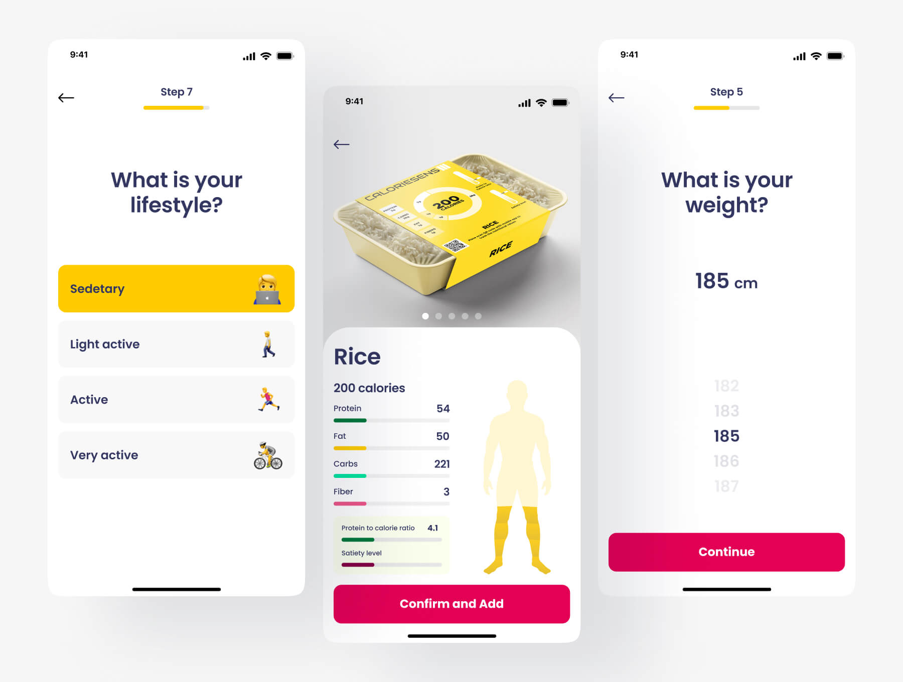 运动健康卡路里记录APP UI界面素材包