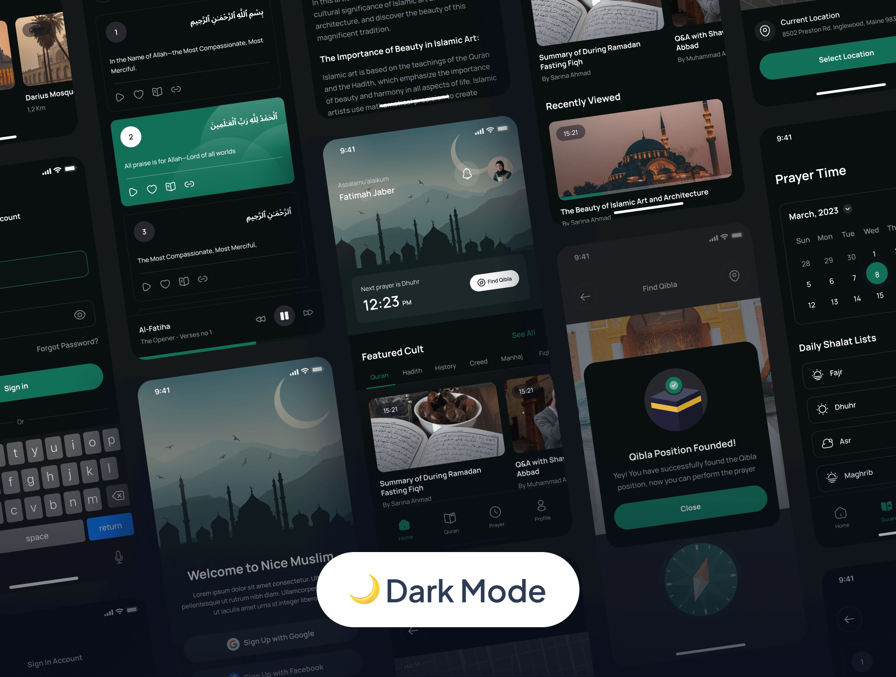 50个高端绿色新闻阅读类UI界面素材包