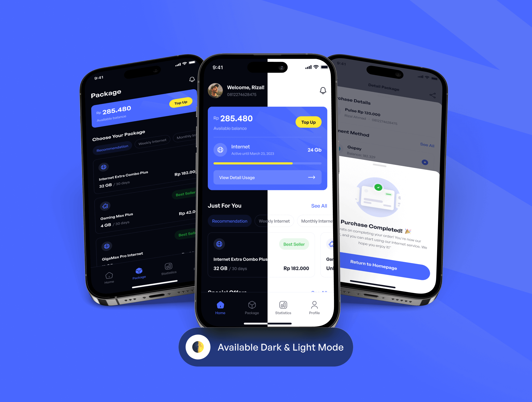 40个互联网服务主题蓝色APP UI界面素材包