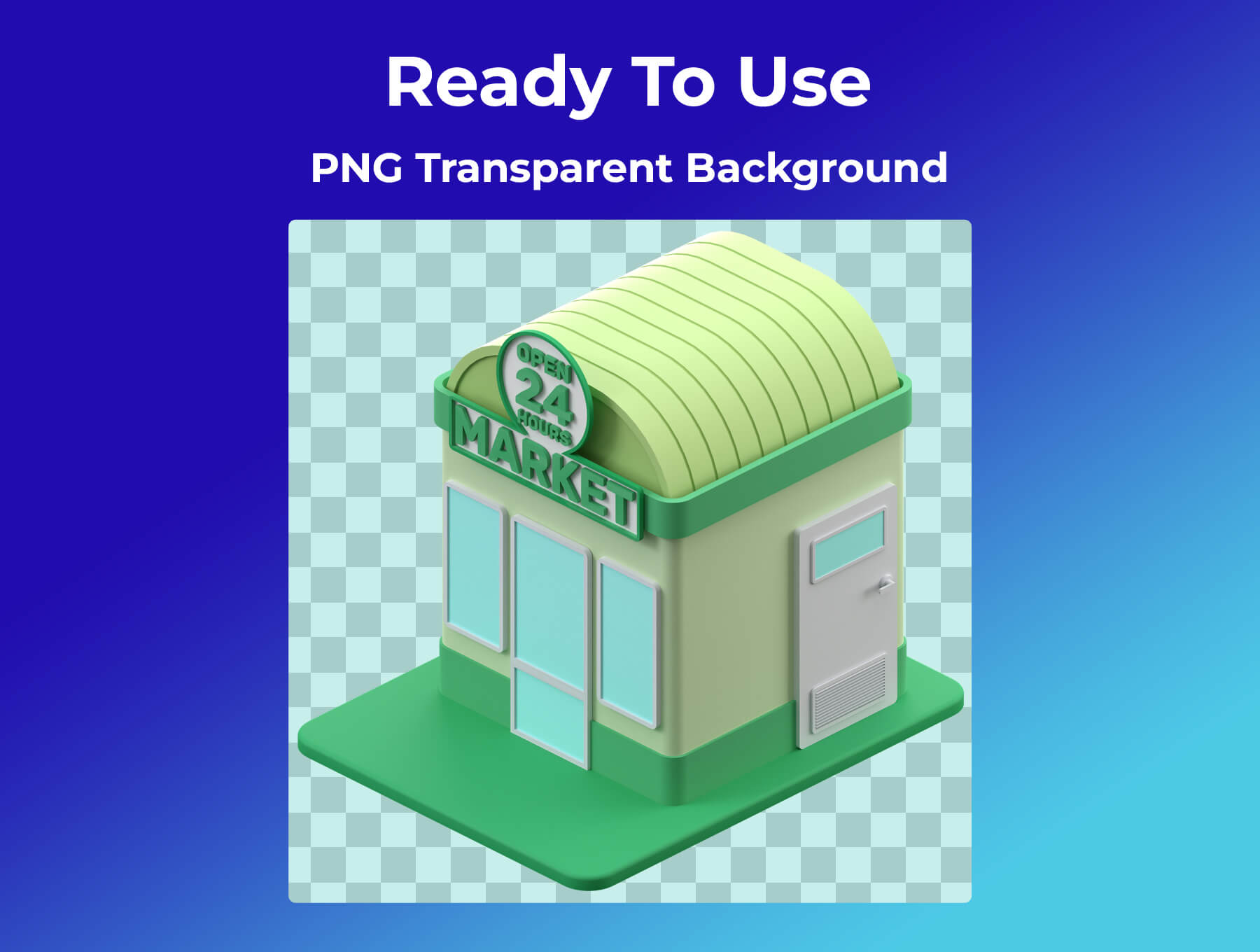 10个不同风格样式的3D卡通房子模型素材包