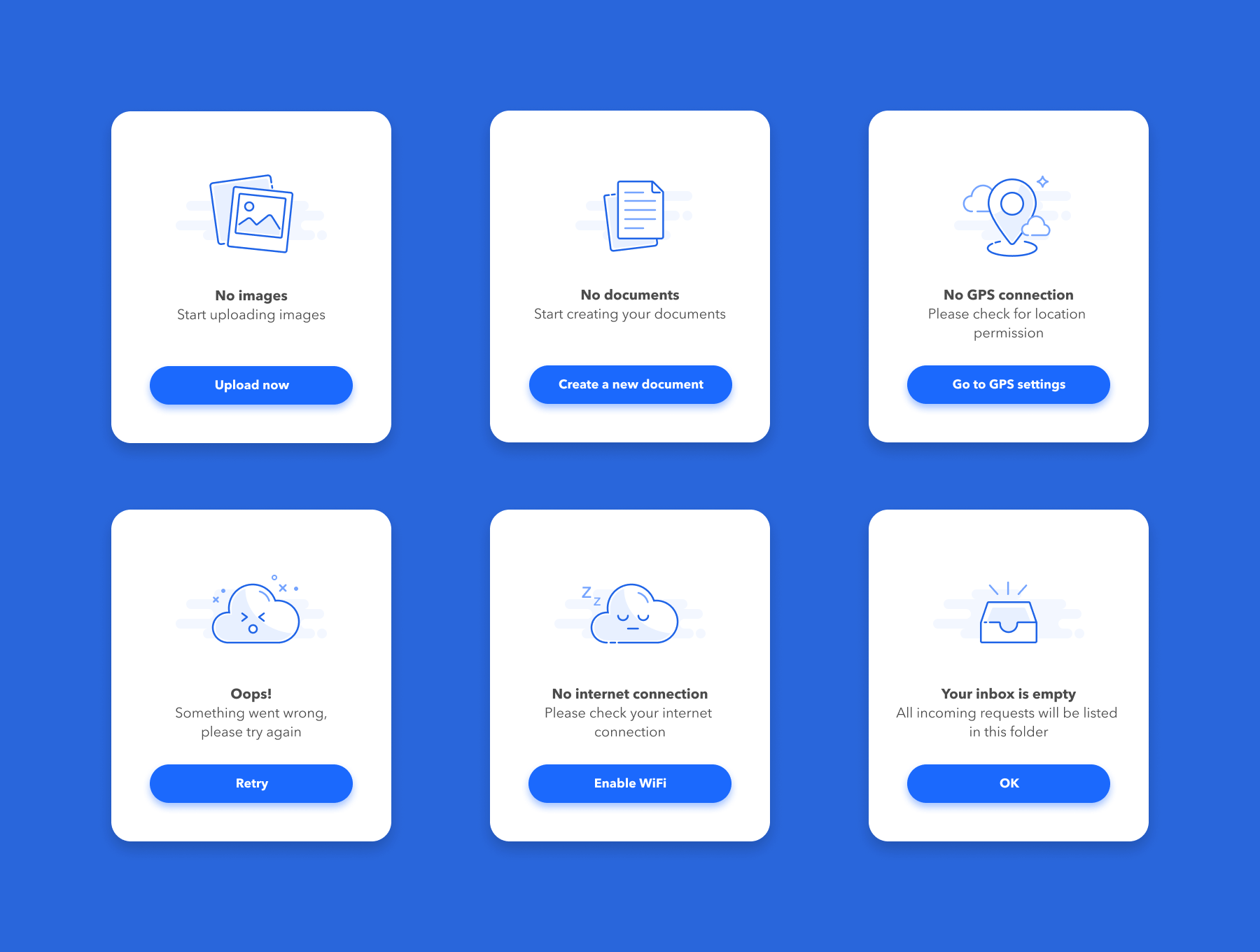 32个可用于移动端和网页项目的空状态图标素材包，UI设计师必看
