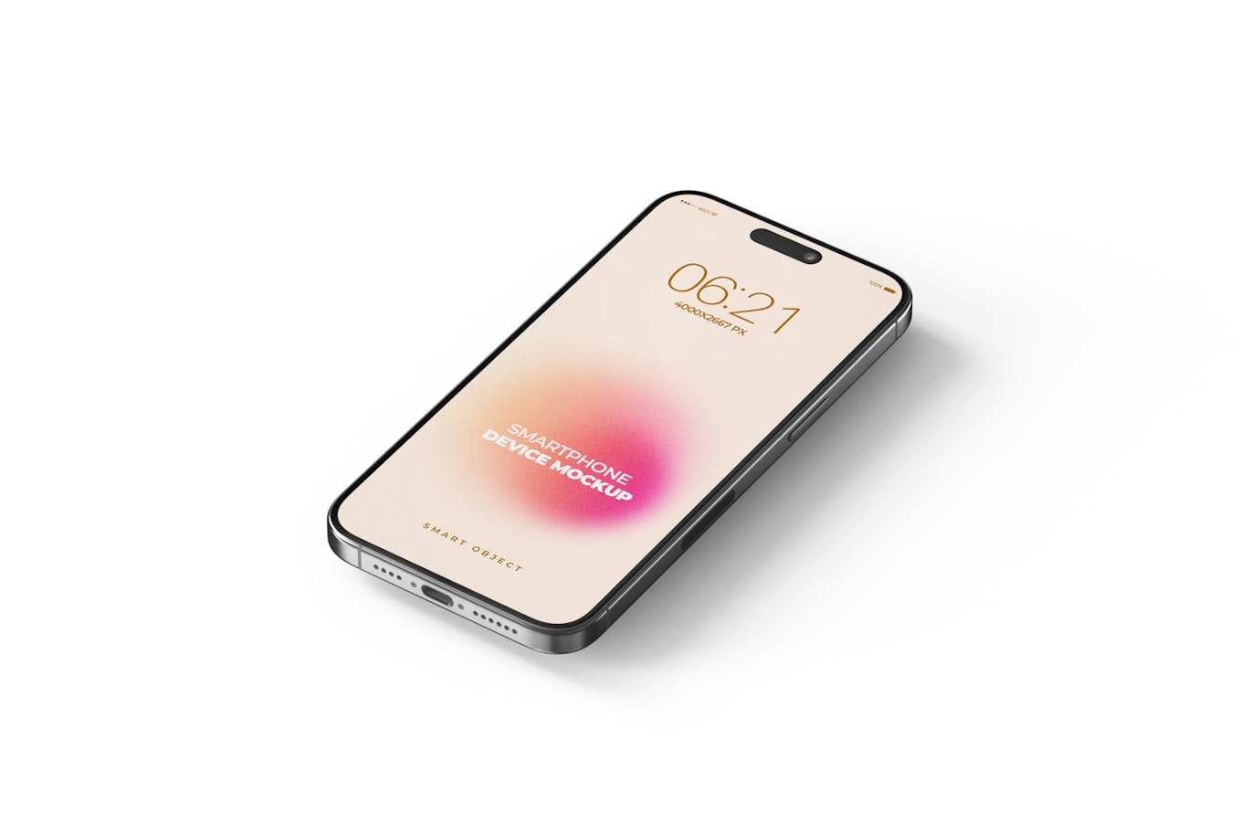 iPhone 15 Pro响应式手机PSD样机素材