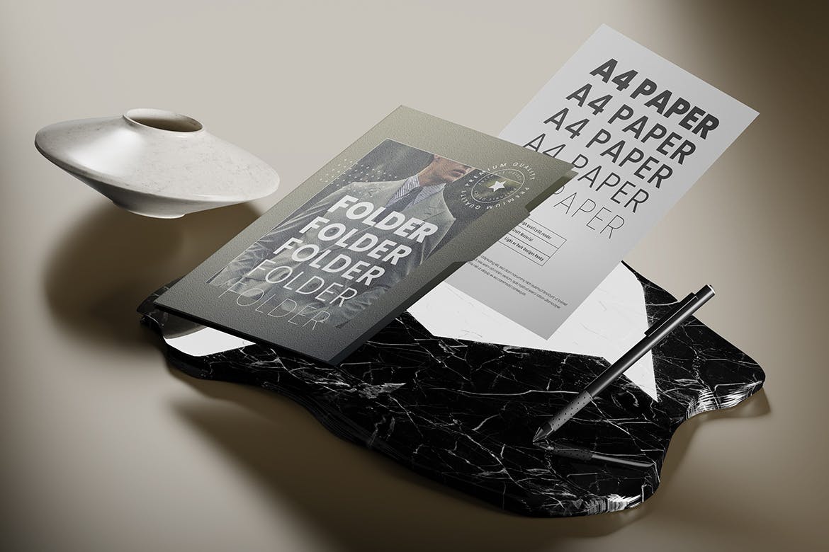 A4文件夹VI样机PSD素材包-2 A4文件夹VI样机PSD素材包
