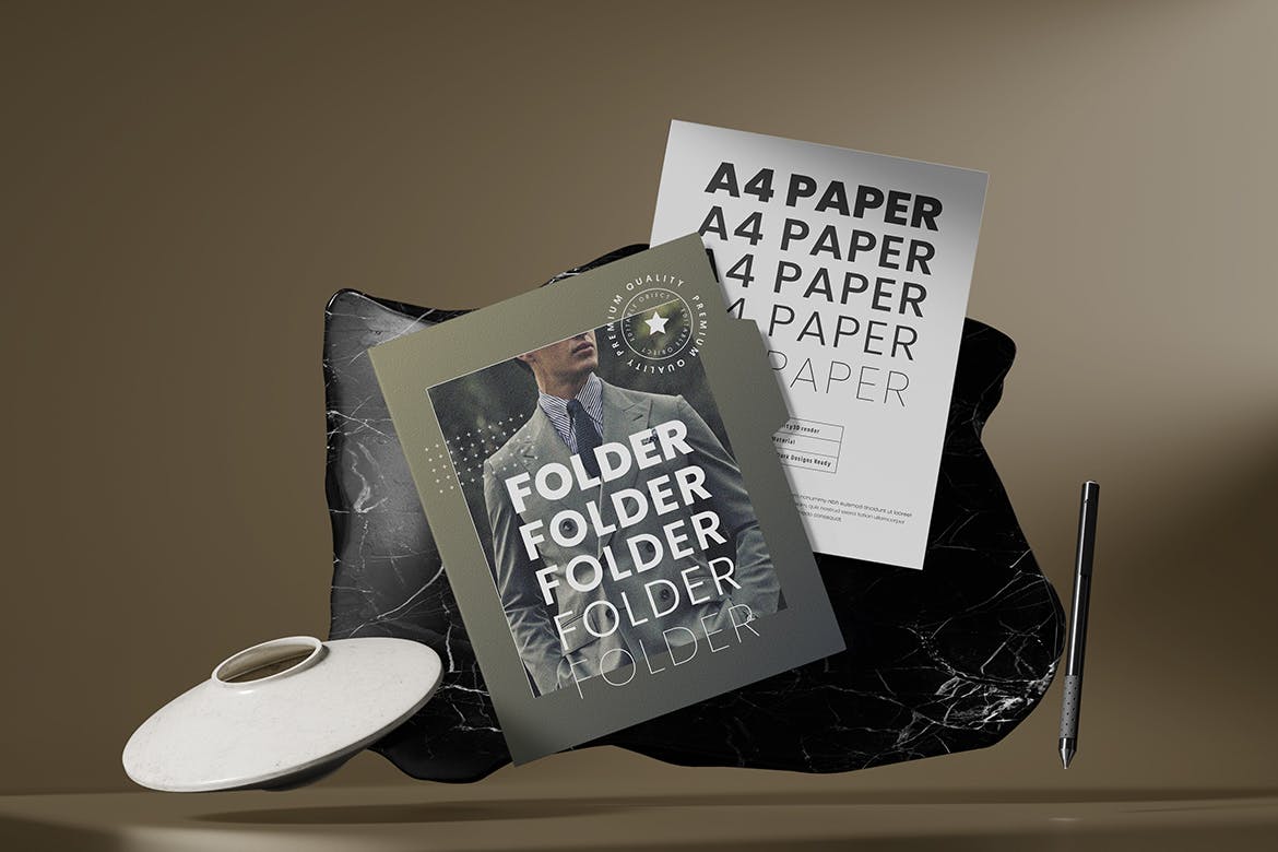 A4文件夹VI样机PSD素材包-6 A4文件夹VI样机PSD素材包