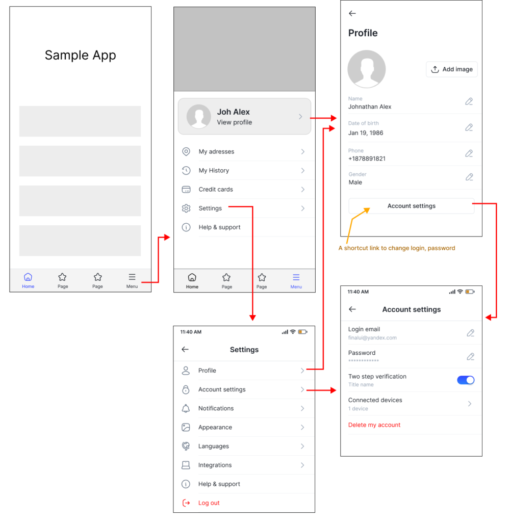 设计个人资料、帐户和设置页面以获得更好的用户体验
