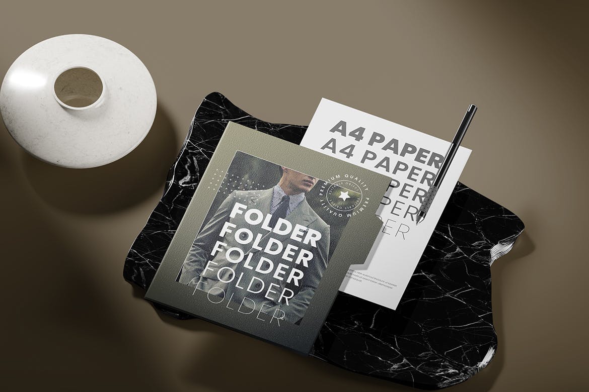 A4文件夹VI样机PSD素材包-4 A4文件夹VI样机PSD素材包