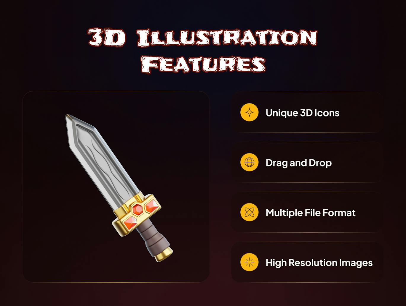 20个逼真有质感的游戏资产3D图标素材包