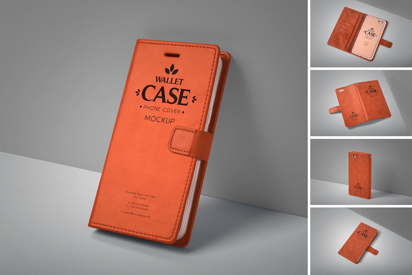 皮质手机壳PSD样机素材包