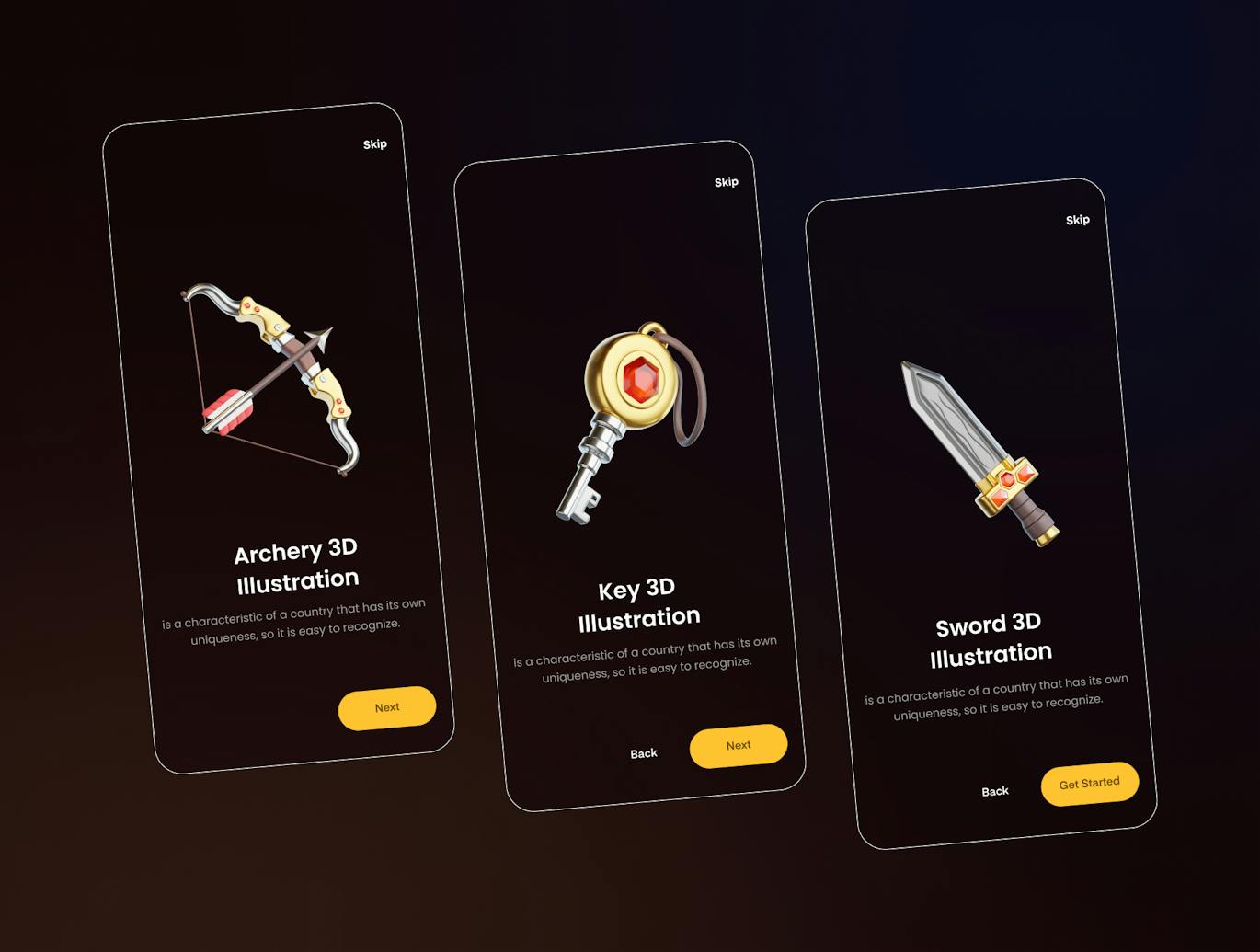 20个逼真有质感的游戏资产3D图标素材包